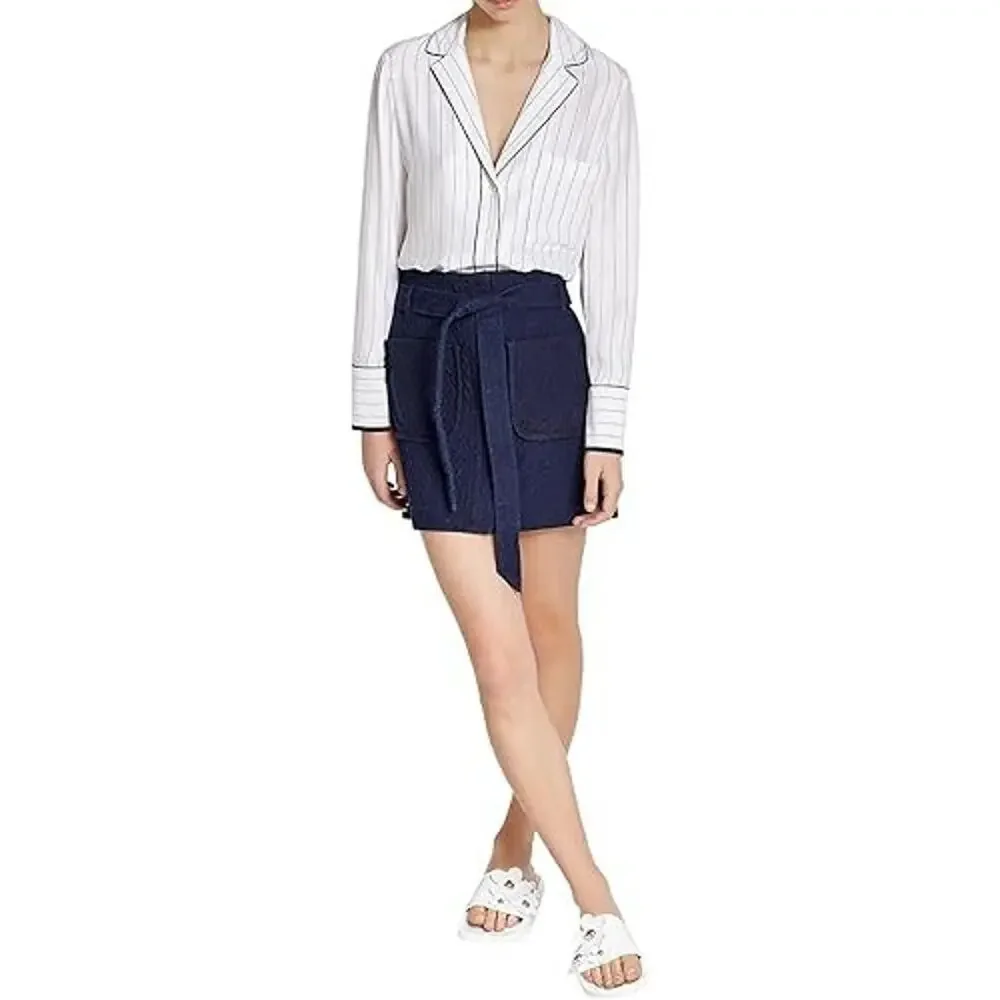 Rag & Bone Esmond Skirt mini Y2K preppy Indigo Sz 2 A005625